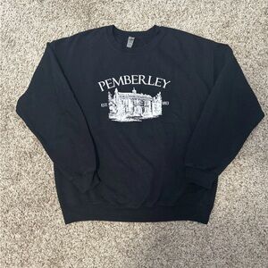 Pemberley Gildan Black Heavy Blend Crewneck Sweatshirt, L